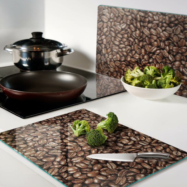 Deska kuchenna szklana Ziarna kawy