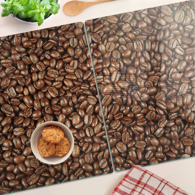 Tabla de cortar de cristal Granos de café