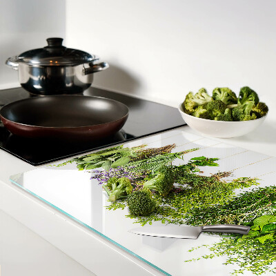 Deska kuchenna szklana Zioła wiszące na sznurku