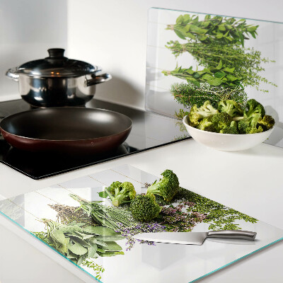 Deska kuchenna szklana Zioła wiszące na sznurku