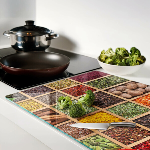 Tabla de cocina Especias en frascos