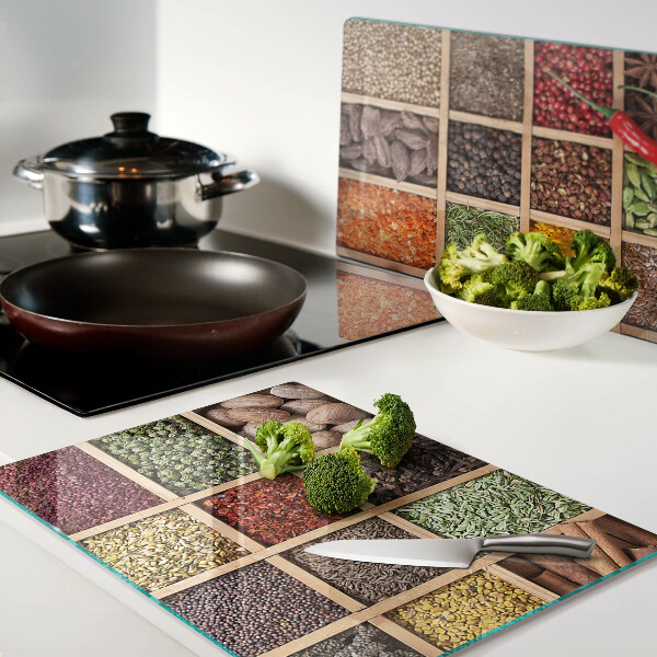 Tabla de cocina Especias en frascos