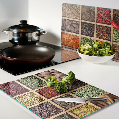 Tabla de cocina Especias en frascos