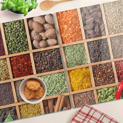 Tabla de cocina Especias en frascos