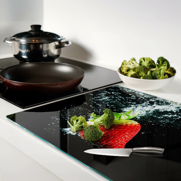 Szklana deska do krojenia Truskawka w wodzie