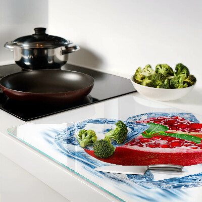 Szklana deska kuchenna Granat w lodzie