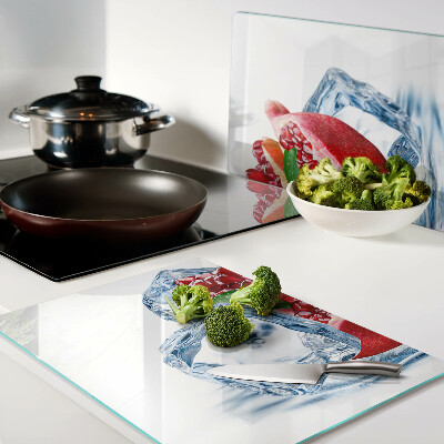 Szklana deska kuchenna Granat w lodzie