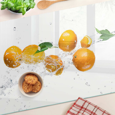Tabla de cocina Frutas cítricas con agua