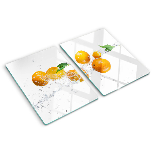 Tabla de cocina Frutas cítricas con agua