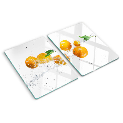 Tabla de cocina Frutas cítricas con agua