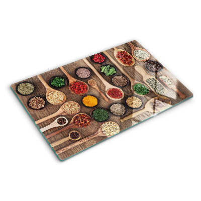 Tabla para cortar Especias y hierbas en cucharas.
