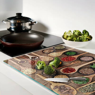 Tabla para cortar Especias y hierbas en cucharas.