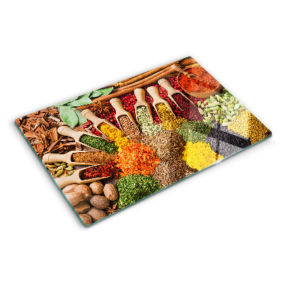 Tabla de cortar de cristal Especias y hierbas