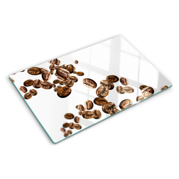 Tabla de cocina Granos de café en movimiento