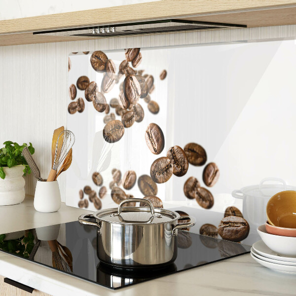 Szklana deska do krojenia Ziarna kawy w ruchu