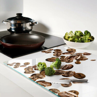 Tabla de cocina Granos de café en movimiento