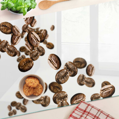 Tabla de cocina Granos de café en movimiento