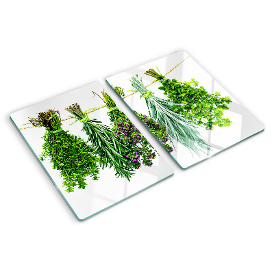 Szklana deska kuchenna Suszone zioła na sznurku