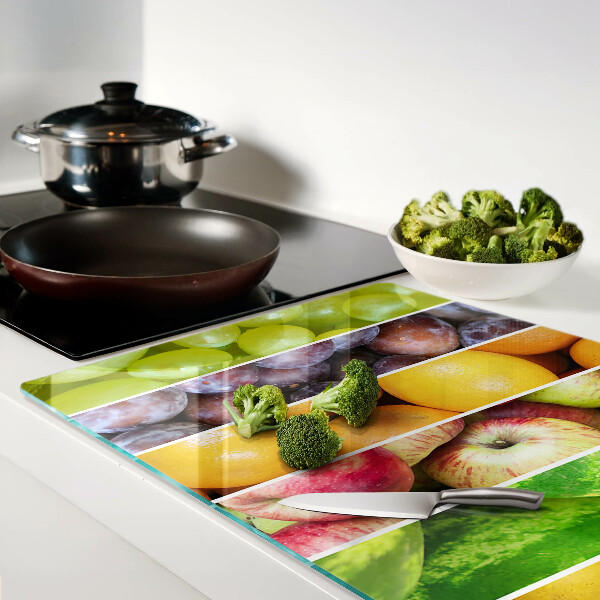 Tabla de cocina Frutas en colores del arco iris