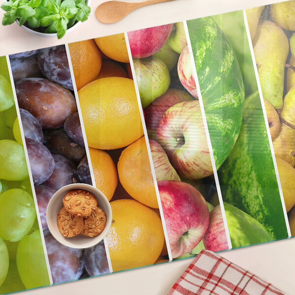 Tabla de cocina Frutas en colores del arco iris