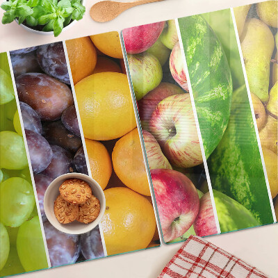 Tabla de cocina Frutas en colores del arco iris