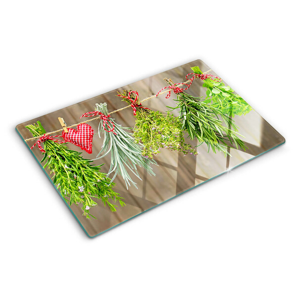 Szklana deska do krojenia Zioła na sznurku