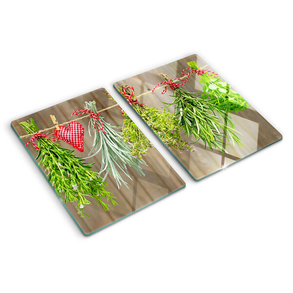 Szklana deska do krojenia Zioła na sznurku