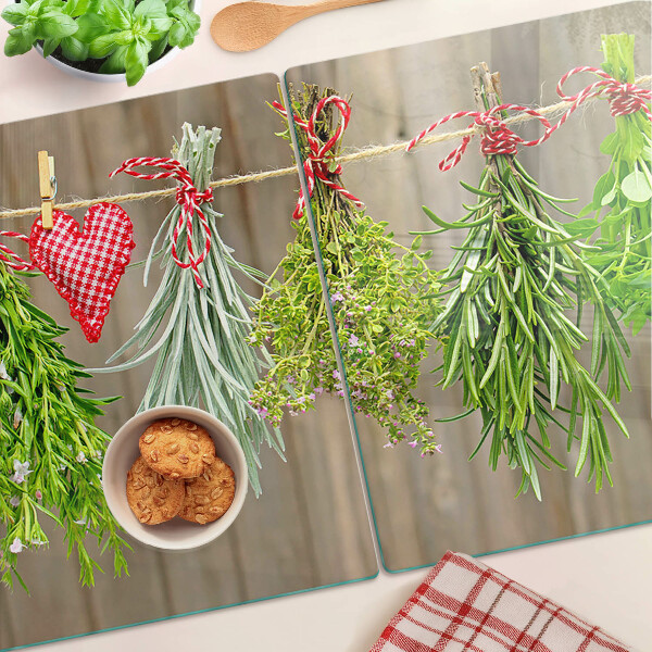 Szklana deska do krojenia Zioła na sznurku