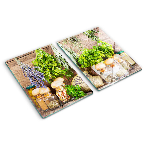 Tabla de cortar Hierbas y especias en la cocina