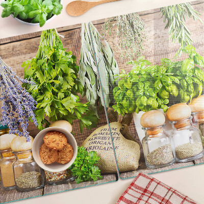 Tabla de cortar Hierbas y especias en la cocina