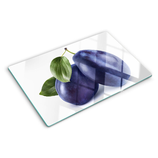 Tabla para cortar Ciruelas con hojas