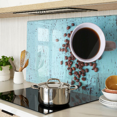 Szklana deska do krojenia Kawa i ziarna kawy