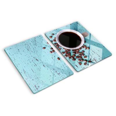Tabla de cortar de cristal Café y granos de café