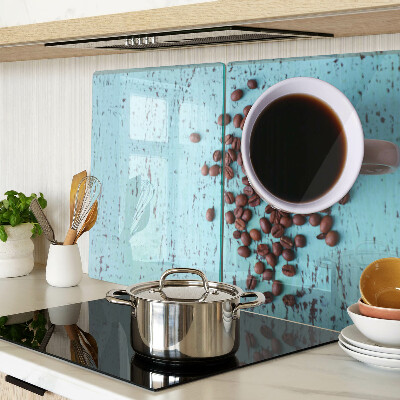 Szklana deska do krojenia Kawa i ziarna kawy