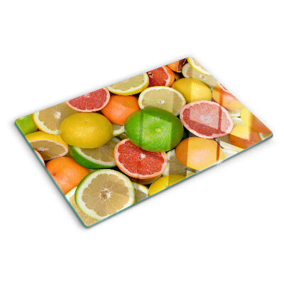 Tabla de cocina Frutas cítricas en colores