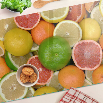 Tabla de cocina Frutas cítricas en colores