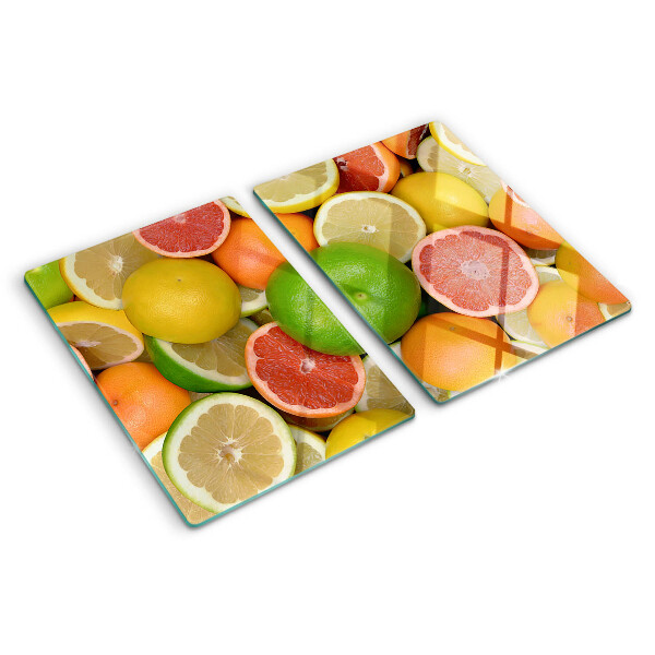 Tabla de cocina Frutas cítricas en colores