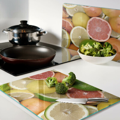 Tabla de cocina Frutas cítricas en colores