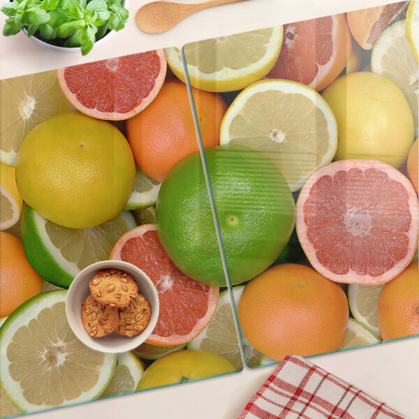 Tabla de cocina Frutas cítricas en colores