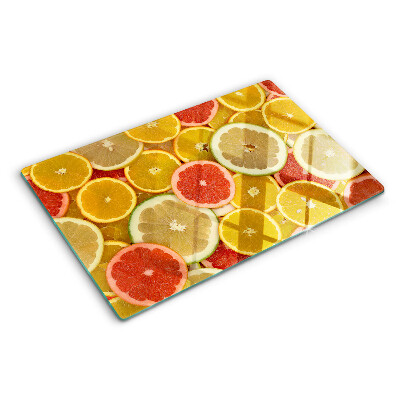 Tabla para cortar Frutas cítricas en colores del arco iris