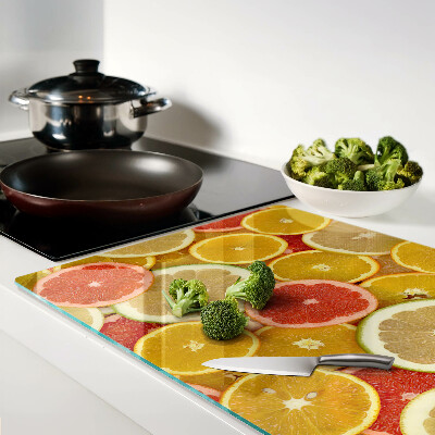 Tabla para cortar Frutas cítricas en colores del arco iris