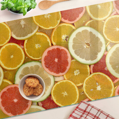 Tabla para cortar Frutas cítricas en colores del arco iris