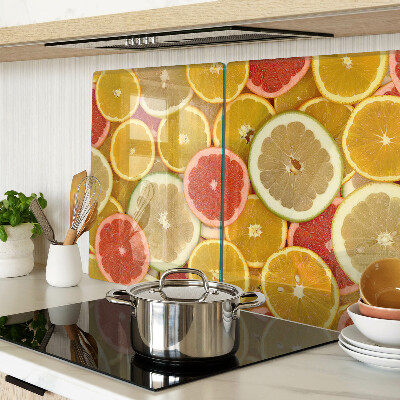 Tabla para cortar Frutas cítricas en colores del arco iris