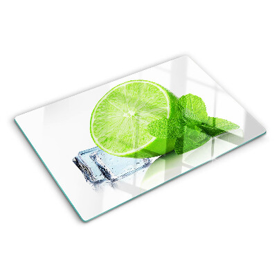 Tabla de cortar Lima con menta y hielo