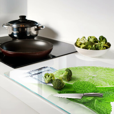 Deska kuchenna szklana Limonka z miętą i lodem