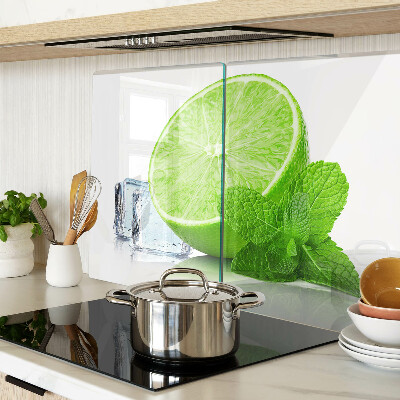 Tabla de cortar Lima con menta y hielo