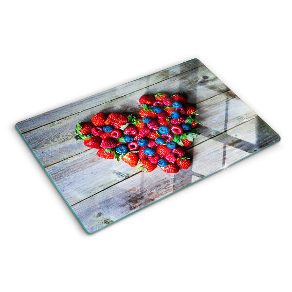 Tabla para cortar Corazón de frutos del bosque