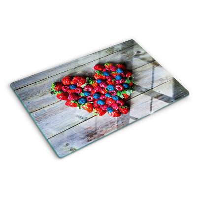 Tabla para cortar Corazón de frutos del bosque