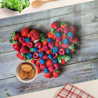 Tabla para cortar Corazón de frutos del bosque