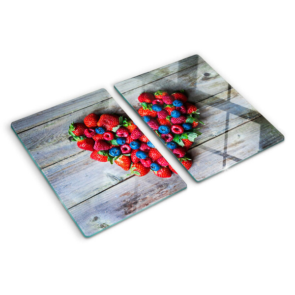 Tabla para cortar Corazón de frutos del bosque